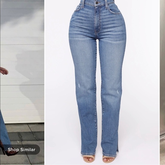 Fashion nova high waisted straight leg jeans 7 - Picture 1 of 5